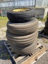 SKID OF ASSORTED IMPLEMENT TIRES