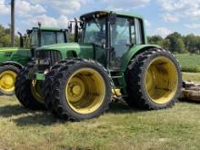 JOHN DEERE 6420 TRACTOR, MFWD, IVT TRANSMISSION, 3PT, PTO, 3-REMOTES, 13.6R48 REAR DUALS, 13.6R38 FRONT DUALS, 6257 HOURS SHOWING, S/N: L06420P453674