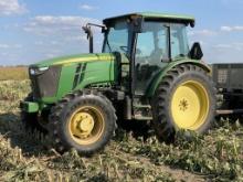 JOHN DEERE 5085E TRACTOR, MFWD, 3PT, PTO, CAB, 2-REMOTES, 3503 HOURS SHOWING (HOURS WILL CHANGE BY AUCTION DATE), S/N: 1LV5085EKDY240321