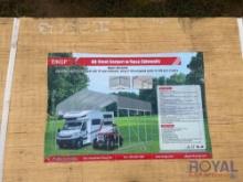 2024 EINGP 20ft x 20ft Steel Carport W/ Open Sidewalls