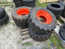 Unused 12-16.5 Skid Steer Tires and Wheels for Bobcat / Kubota