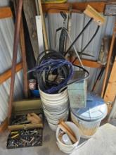 Miscellaneous lot including yard tools