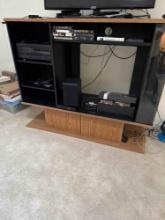 entertainment center with stereo and more