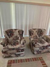 2 chairs flower print