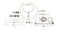 Mixed Gold and Sterling Silver Jewelry Assortment