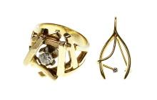 14k Yellow Gold and Diamond Jewelry