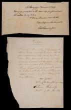 Charles Thomson and Fulwar Skipwith Signed Documents