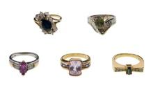 14k Gold and Gemstone Ring Assortment