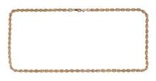 14k Yellow Gold Twisted Rope Necklace