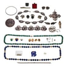 Gold, Silver, Rhinestone, Victorian and Costume Jewelry Assortment