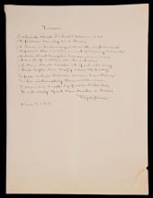 Joyce Kilmer Signed 'Trees' Poem