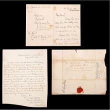 Robert Todd Lincoln, William Livingston and Alexander Hugh Holmes Stewart Signed Letter Assortment