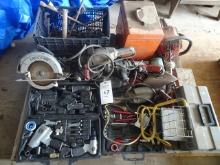 PALLET OF PNUEMATC & ELCTRIC POWER TOOLS