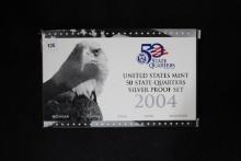 2004 U.S. Mint Fifty State Quarters Silver Proof Set