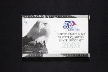 2005 U.S. Mint Fifty State Quarters Silver Proof Set