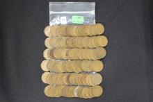 1 Lot of 104 - Wheat Pennies including Teens thru Thirties