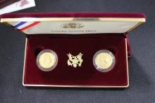 1999 George Washington Bicentennial Proof and Unc. Gold $5 Set