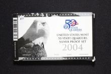 2004 U.S. Mint Fifty State Quarters Silver Proof Set