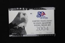 2004 U.S. Mint Fifty State Quarters Silver Proof Set