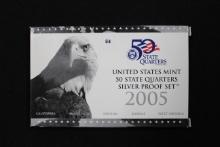 2005 U.S. Mint Fifty State Quarters Silver Proof Set