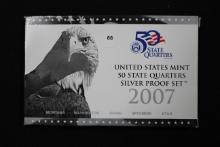 2007 U.S. Mint Fifty State Quarters Silver Proof Set