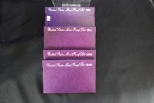 4 - U.S. Mint Proof Sets including 2-1991 and 2-1993; 4xBid