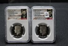 Kennedy Ultra Cameo PF 70 Clad Half Dollars including 2020-S First Releases and 2021-S Early Release