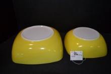 Pyrex Yellow No. 525B and 515B Bowls