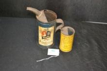 Vintage Maytag Oil Can and Gasoline Measuring Can