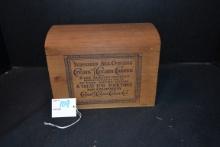 Wooden Cream of Cream Cheese Advertising Box; 8-1/2"x6"x5"