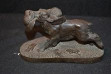 Vintage "Run Away" Resin Dog Figurine; 6"x3"