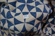 Vintage Hand Quilted "Winding Way"? Twin Size Quilt