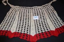 Pair of Vintage Hand-Crocheted Kitchen Aprons