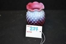 Fenton Hobnail Cranberry Opalescent Bud Vase; 3-1/2"