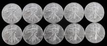 10 2020 SILVER AMERICAN EAGLE 1 OZT COIN LOT