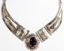 STERLING SILVER RUSSELL SAM NAVAJO NECKLACE