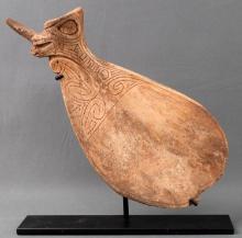 TAINO PRECOLOMBIAN CARVED SYMBOLIC MANATEE SCAPULA