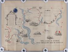 WWII US ARMY OFFICER'S XIX CORPS MOVEMENT MAP