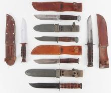 WWII VIETNAM US COMBAT KNIFE KA-BAR KINFOLKS LOT 6