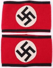 WWII GERMAN THIRD REICH 2 ALLGEMEINE SS ARMBANDS