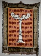 WWII GERMAN THIRD REICH  SS TAPESTRY 53 X 72 INCH