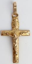 10K YELLOW GOLD CRUCIFIX PENDANT