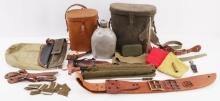 WWII & VIETNAM SURPLUS LOT M16 BIPOD CANTEEN