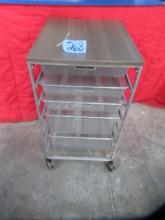 WIRE STORAGE STAND W/ DRAWERS