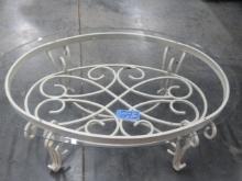 GLASS TOP COFFEE TABLE   46 L X 31 X 17