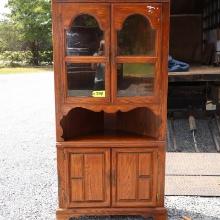 OAK CORNER CABINET- COCHRANE FURN.  72 X 34 X 20