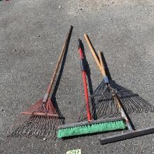 RAKES AND BROOM