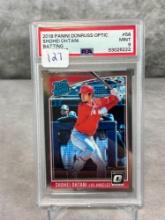 Shohei Ohtani Rookie Card 2018 Donruss Optic #56 Batting PSA 9