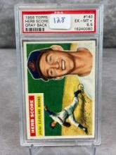 Herb Score Rookie Card 1956 Topps #140 PSA 6.5