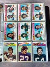 1977 Topps football set, in a binder: Rookies- Webster, Largent, Casper